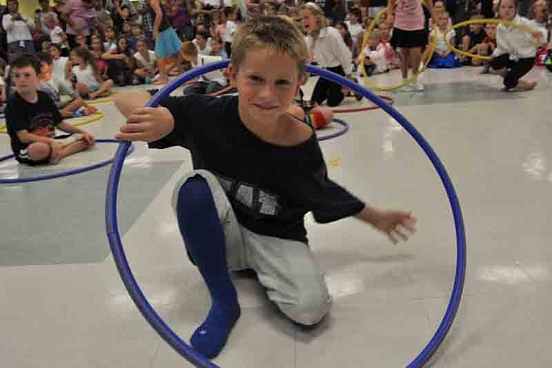 Gavin Wilson participated in the hula hoop contest.