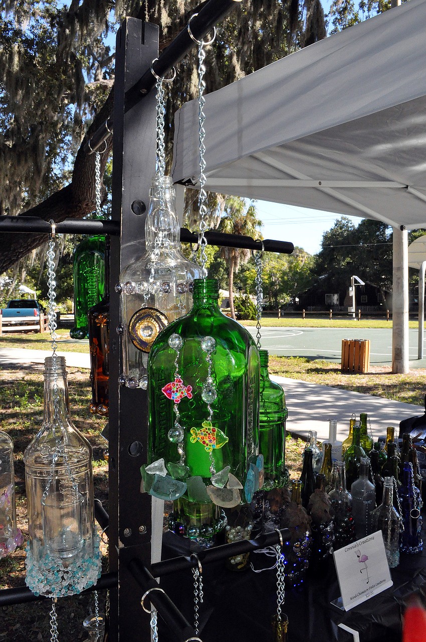 Patio lanterns created by Connie's Creations.
