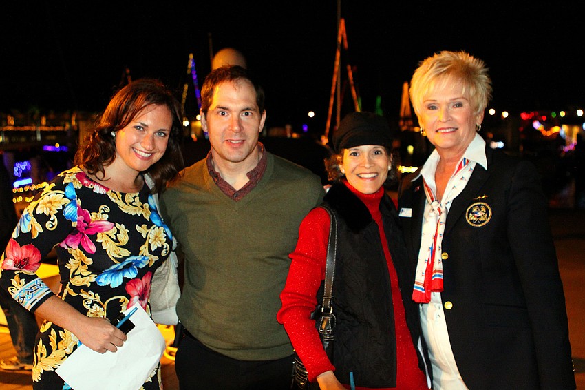 Judges Meredith Garofalo, Scott Hinckley and Elizabeth Bornstein were led around the docks by Commodore Willa Saalwaechter, Friday, Dec. 2, during the 