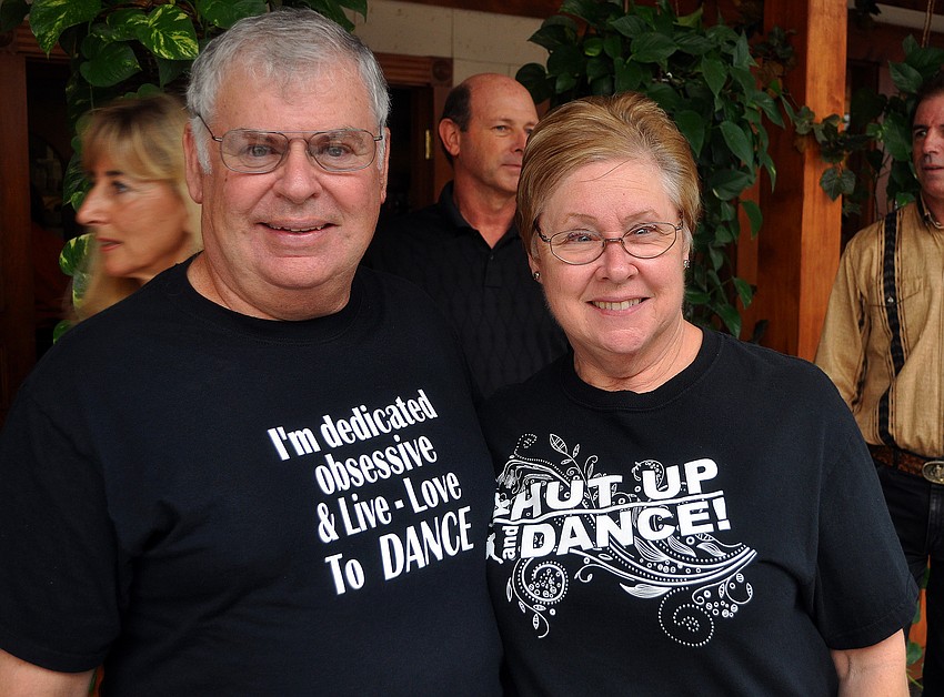 Norman West and Dale Parker showed their love for dancing with their fun t-shirts.
