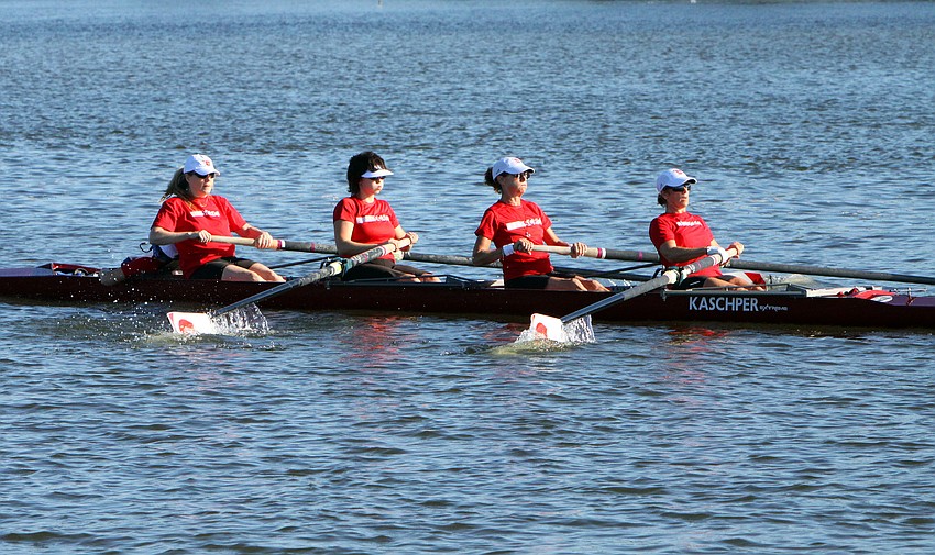 Sarasota Countyâ€™s Womens Masters 4X team came in second.