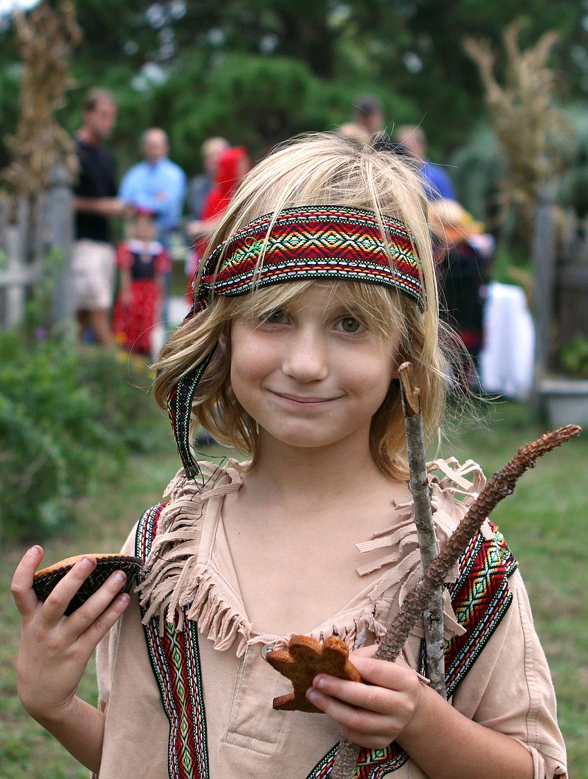 Ella Schaefer, 7, went as an Indian princess.