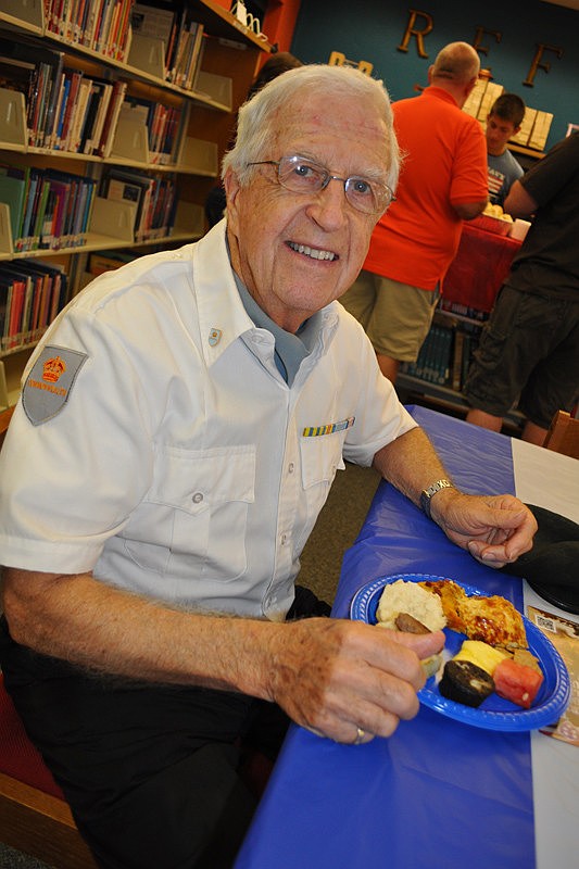Korean War Veterans member Jim Lafreniere participated in the ceremony's Presentation of Colors.