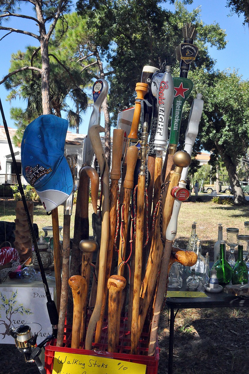 Very unique walking sticks and canes made by Tree Treasures.