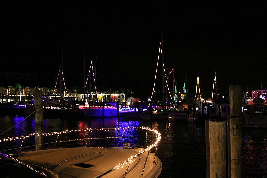 All the boats in the harbor were required to be decorated for the event.