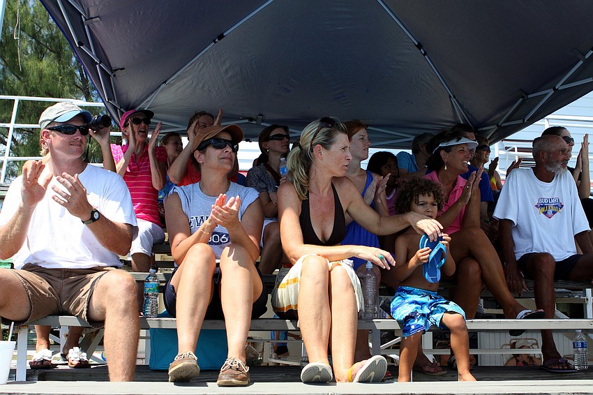 People clapped during the special Ski-A-Rees performance.