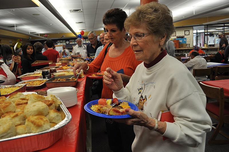 Lorraine Scott enjoyed a hearty breakfast after the ceremony.