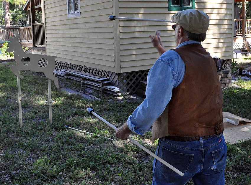 Chuck Resh tries his best to throw a 