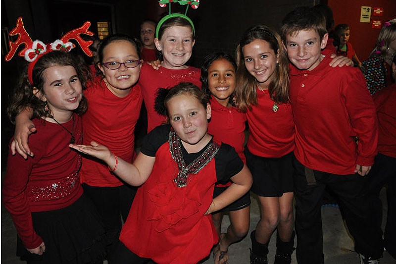 Cassie Lloyd, front, prepared for the show with friends Leila Parks, Gabby Lenzen, Taylor Snyder, Melanie Herrera, Gemma Zapatha and Quinn Mculty.