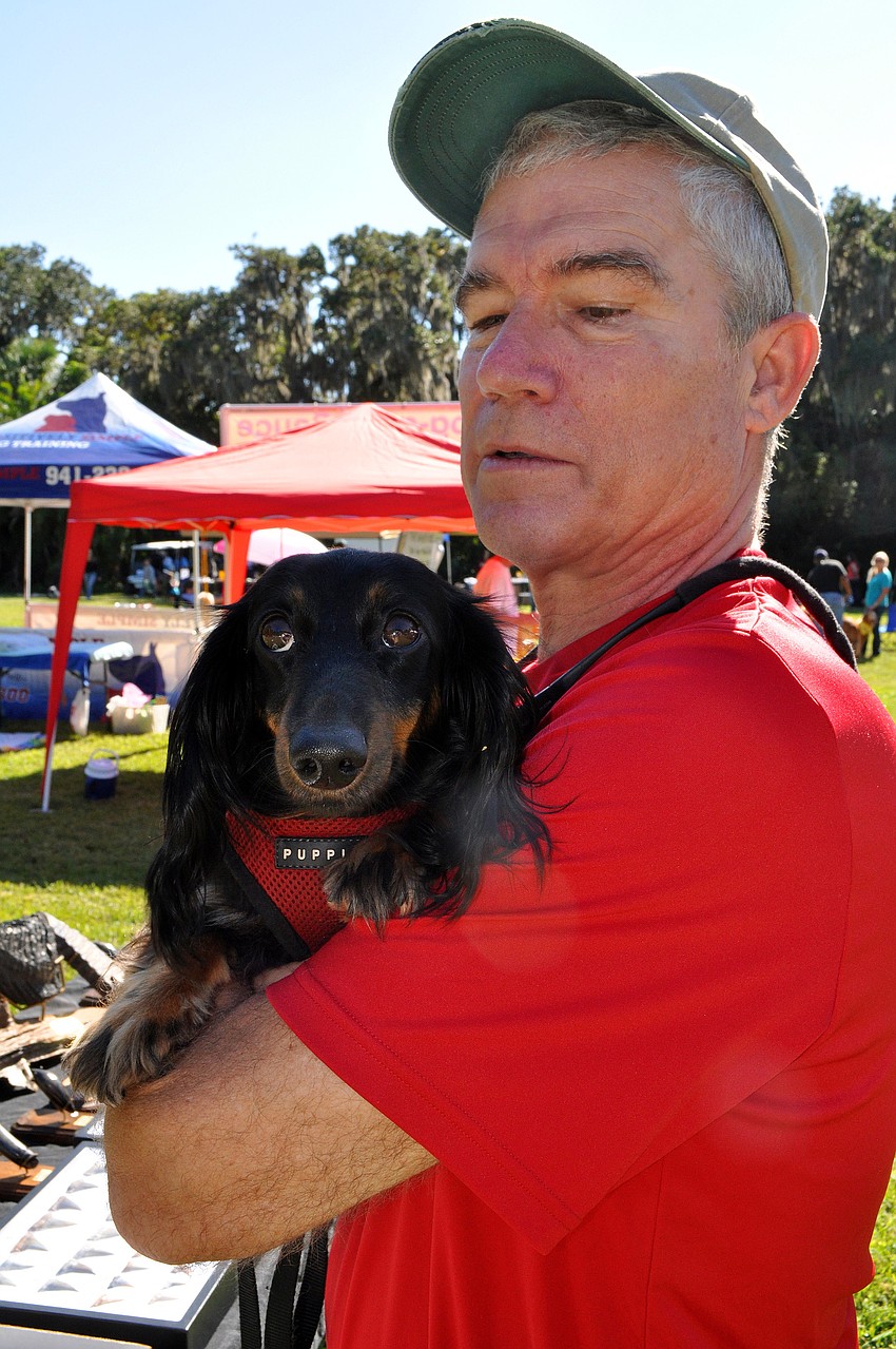 Katie, 3, and Mike Clements