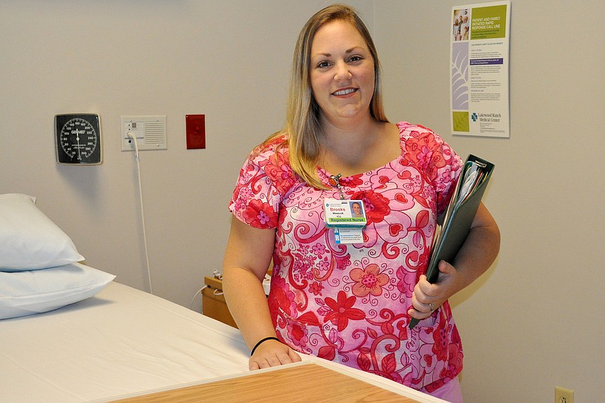 ICU nurse Brooks Westcott, who has worked at the Lakewood Ranch Medical Center for six years, always knew she wanted to be a nurse. 