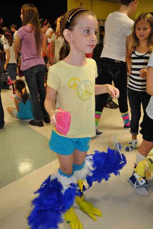 Madison Cartano, 9, made her unique bridge socks with the help of her mom