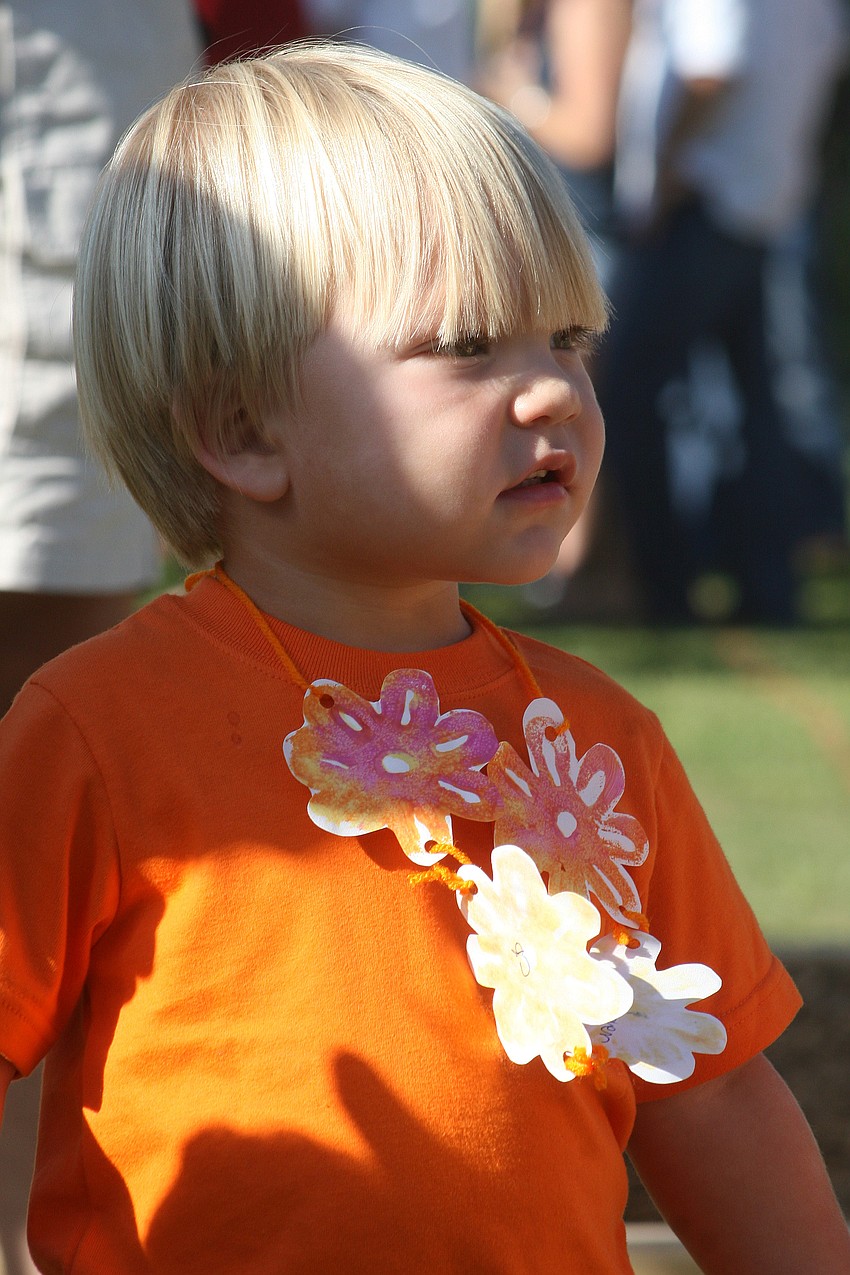 Caiden Bosek enjoyed wearing his Hawaiian-inspired costume.