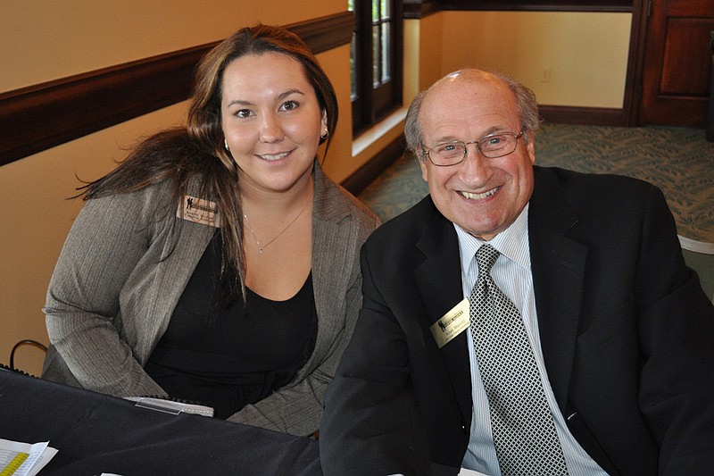 Lakewood Ranch Business Alliance Executive Assistant Amanda Vercheski with member Allan Shaivitz