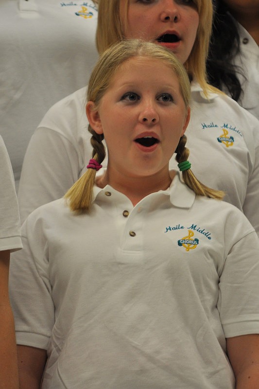 Aubrey Wright, 12, sings 