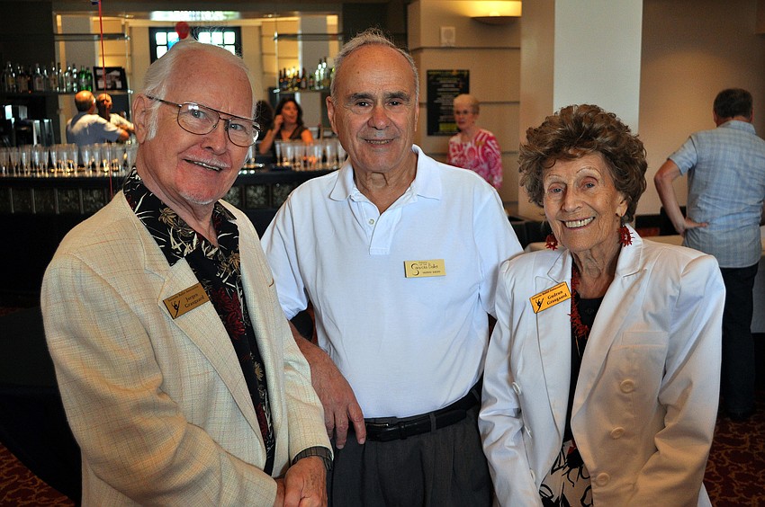 Murray Sherry poses in between Jorgen and Gudrun Graugaard
