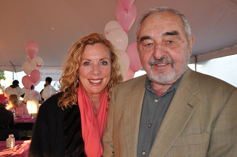 Breast Cancer Survivor and University Place resident Diana Armbrust, with her husband, Howard, spoke to survivors.