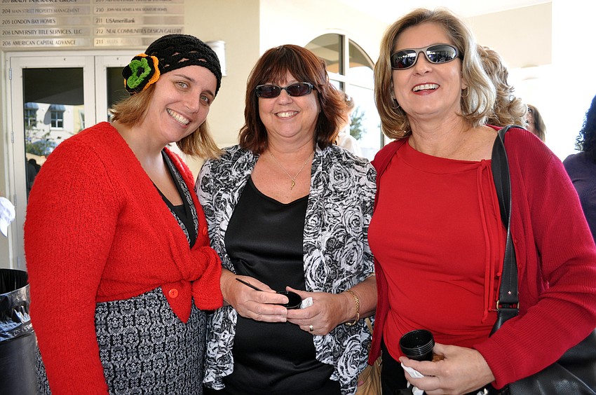 Samantha Schannault, Janet DiLorenzo and Diane Pugh all work together at UTC Fire & Security.