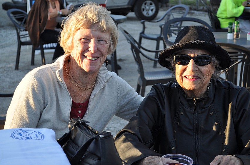 Joann Hager and Historical Society of Longboat Key Board Member Shirley Beachum. Hager came from Pennsylvania in 1949, and Beachum says, â€œIâ€™m an old pioneerâ€ because she is 90 years old.