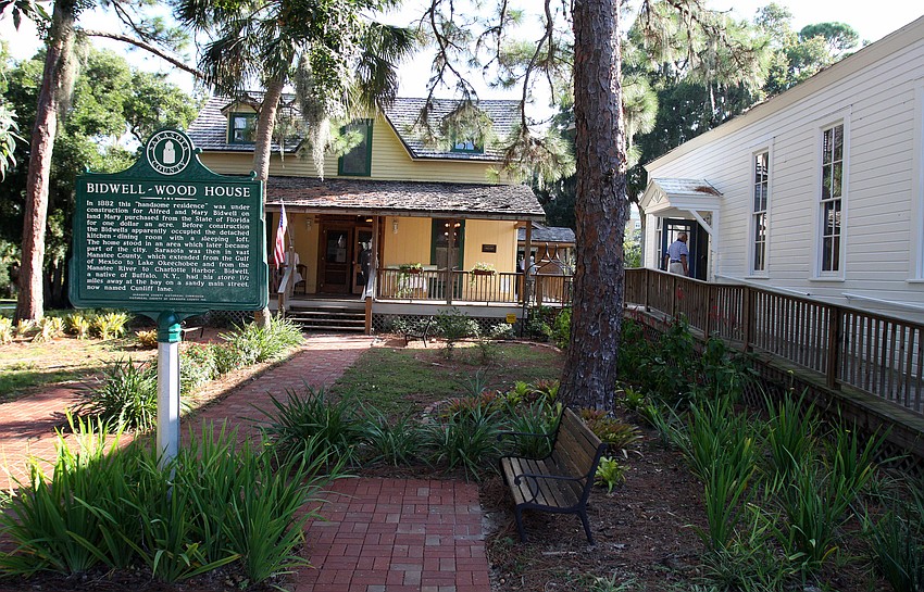 The Bidwell-Wood House and the Crocker Memorial Church in Pioneer Park.