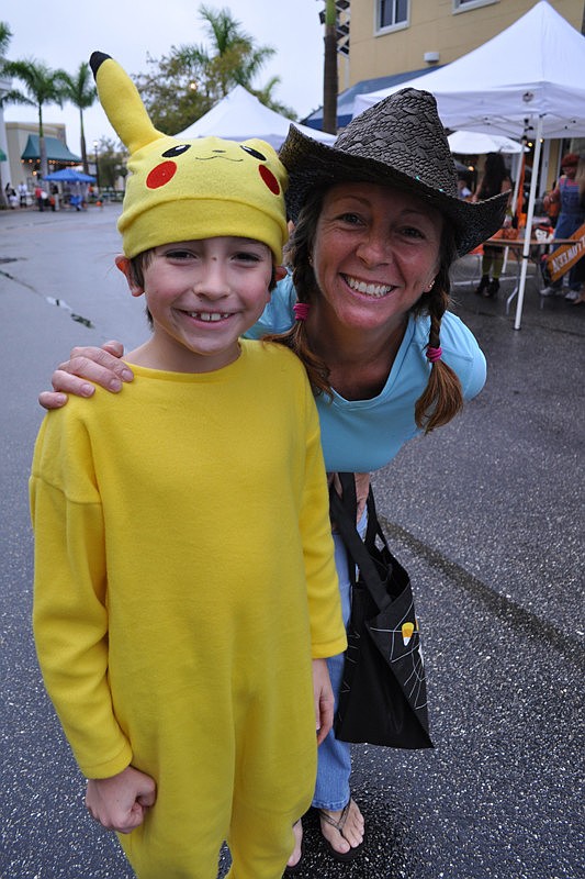 Dylan and Kelly Hutchins came out to Boo Fest for the third year.