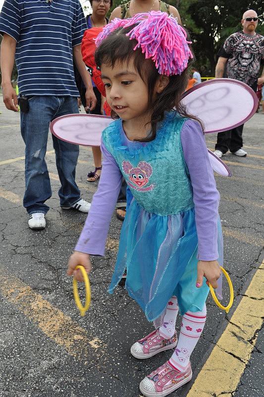 Luciana Aguilar tested out her aim.