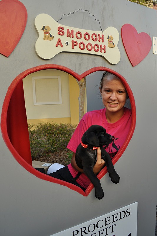 Michaela Oglesby, pictured with Lana, helped raise money for Honor Animal Rescue.