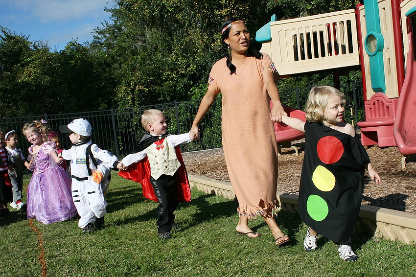Primrose teachers also donned costumes for the parade Oct. 31.