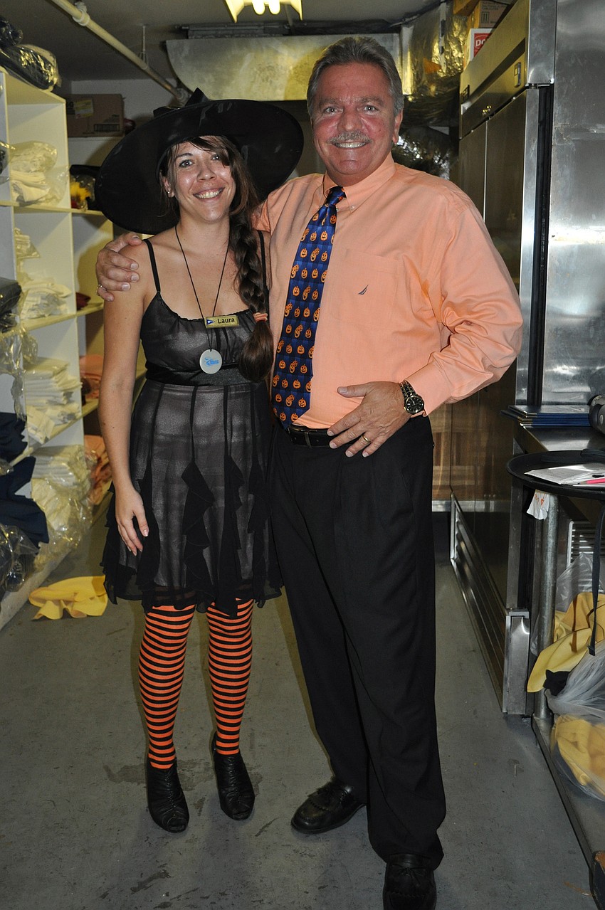 Laura Priest and Bird Key Yacht Club General Manager Robert Edwards