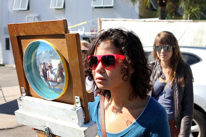 Kayla Harbeitner looks through the lens at Marion Ruthardt's 