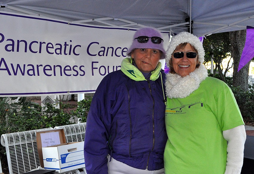 Erilda Waters and Lavonne Shedivy were two of the volunteers who helped out at the Sarasota Walk.