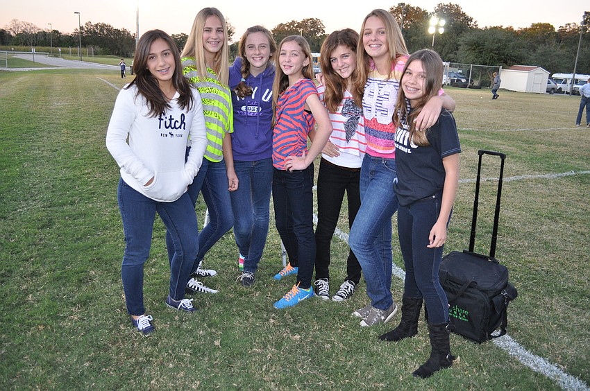 Raquel Cartaya, Madison McNaly, Maddie Heuler, Megan Mitchell, Chloe Ferlise, Amelia Garey and Sofia Cartaya