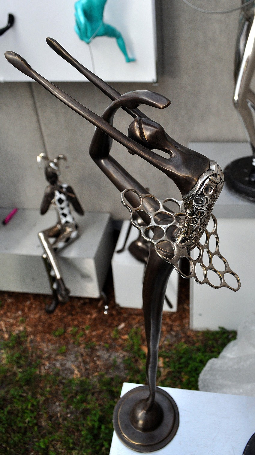 A dancer sculpture by Ancizar Marin.