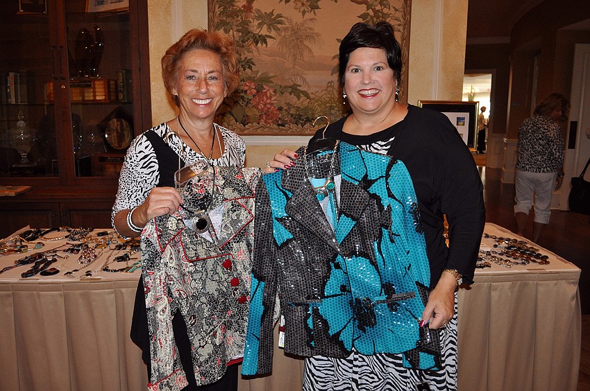 Aâ€™ Tu International sales associate Betty Lorenzo and owner Colleen Connelly brought clothes and jewelry to the show.