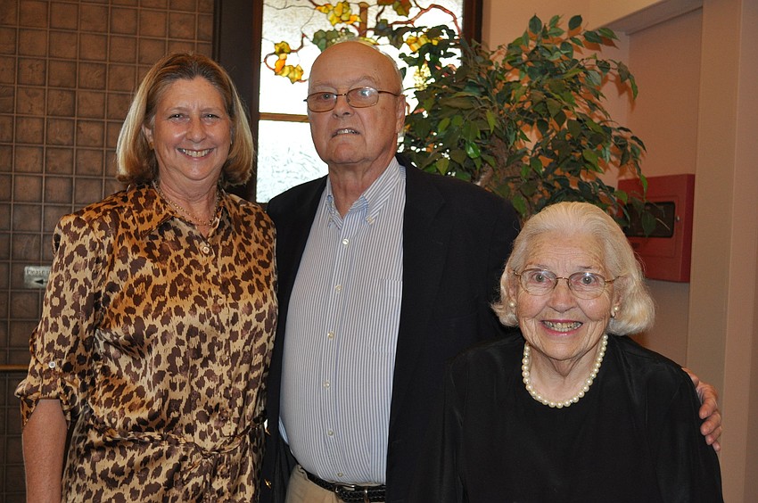 Kate and Rick Keenan with Roberta Burnett who typically worship at St. Armands Lutheran