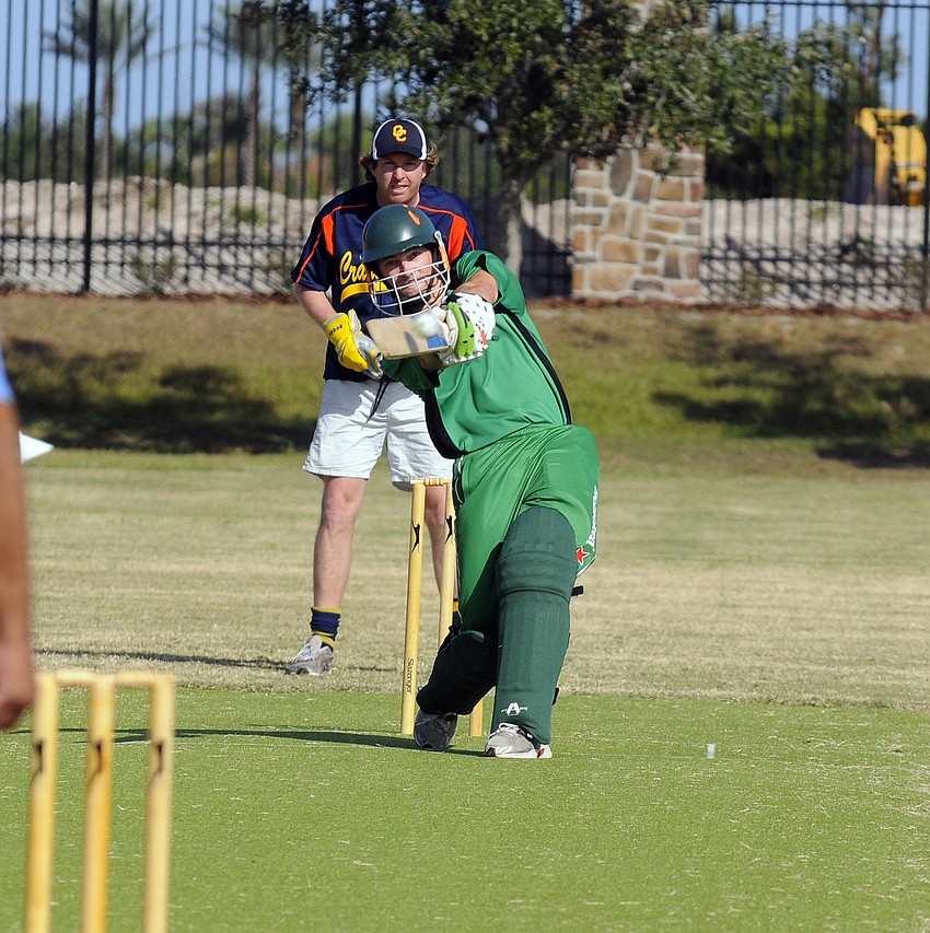 Richard Barker of the Cayman Islands scored six runs in a single shot.