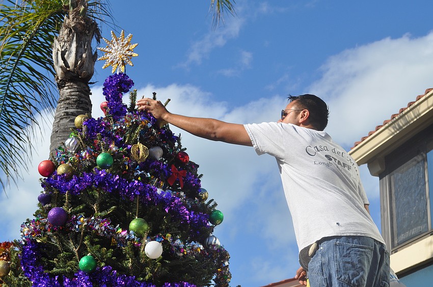 Casa Del Mar employee Elton Arellano fills any green space he sees.