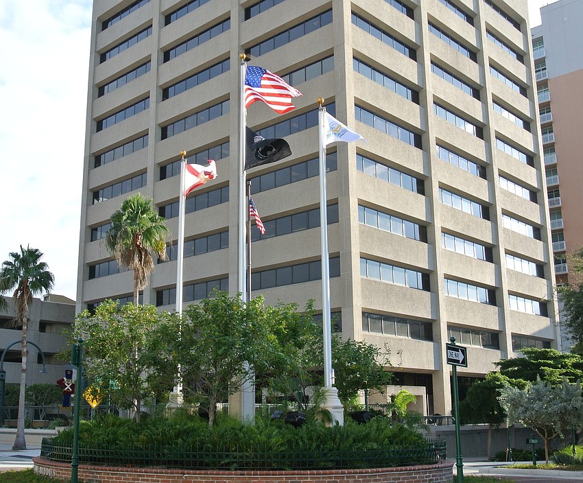 The first Stars and Stripes to fly at Five Points was donated in 1917 by Sarasota pioneer Bertha Palmer to honor local World War I heroes.