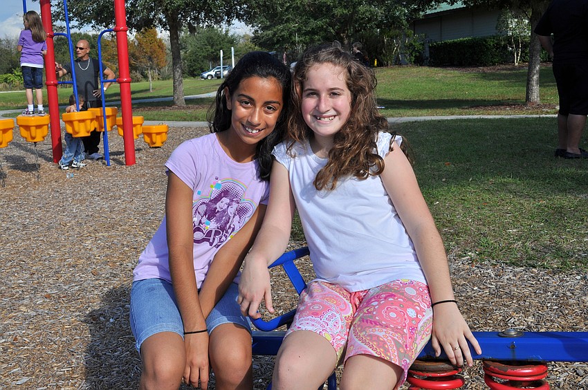 Best friends Alessia Dirende, 11, and Madisyn Carner, 10, met when they were both on the Willis Elementary dance team.