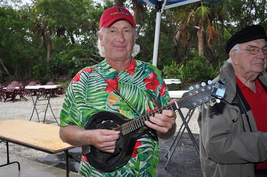 Howie Banfield had to resort to acoustic when his tent collapsed due to the weather