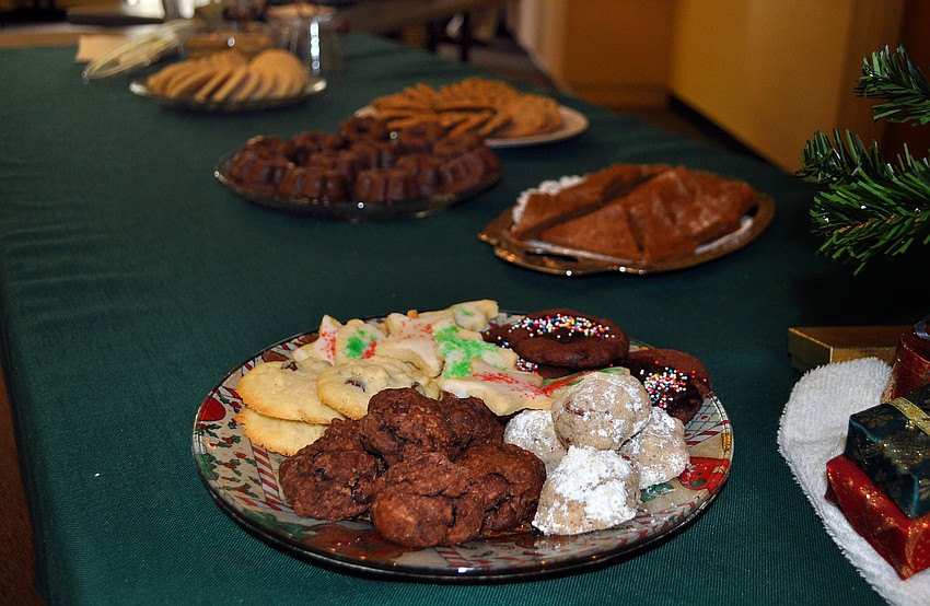There were two tables filled with homemade and store bought cookies brought by those who attended St. Bonifaceâ€™s annual Cookies and Carols event, Sunday, Dec. 11, inside St. Bonifaceâ€™s Parish Hall.