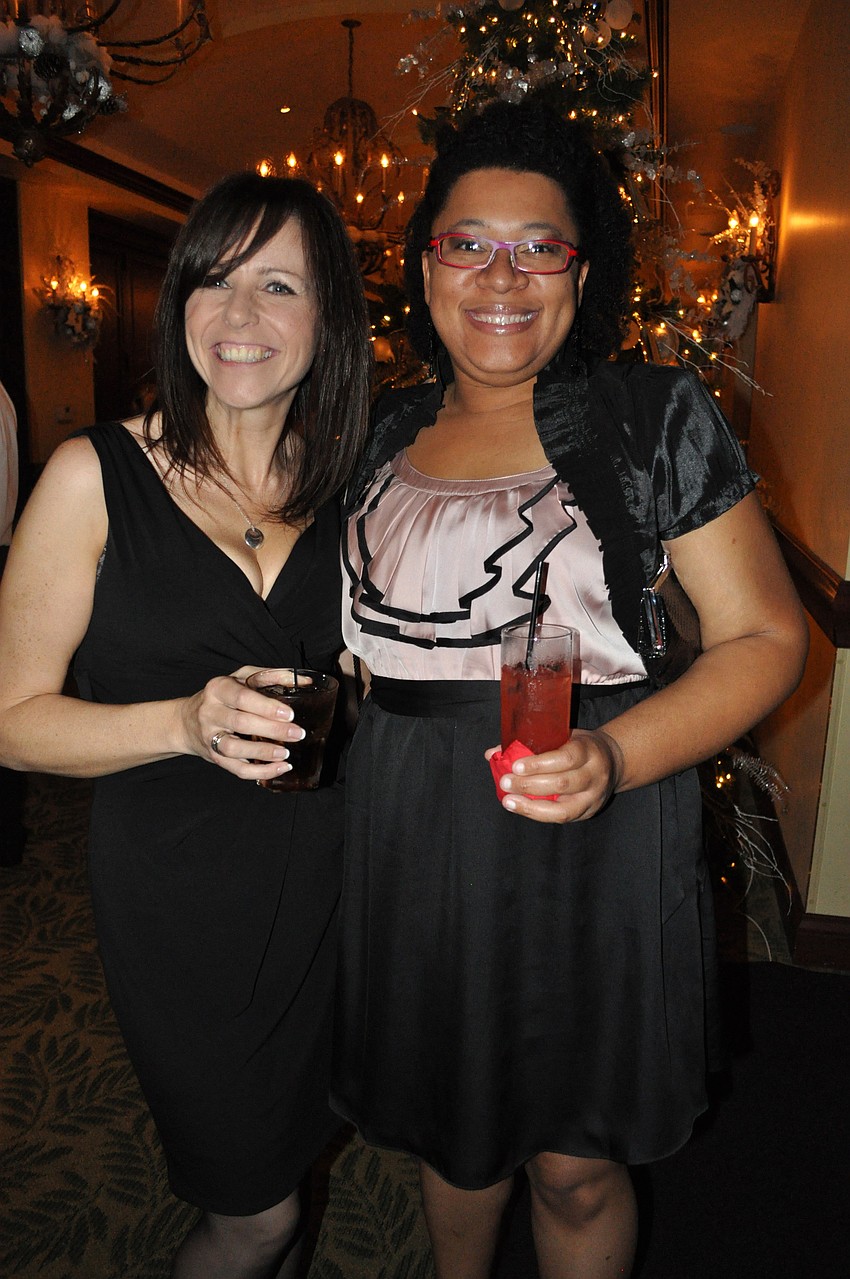 Co-workers Debbie Robinson and Melanie Wallace enjoyed a fun night outside of the office.