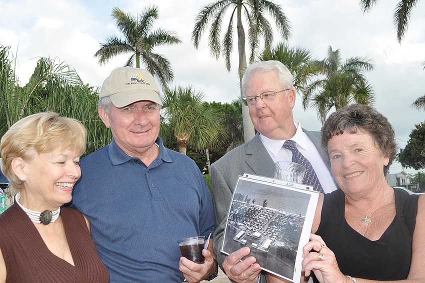 Lynn Bougard, Jack Monahan and Lynn and Emmalene McConnell helped celebrate the 15 year anniversary of Gulfshore of Longboat Key being bought by its residents.