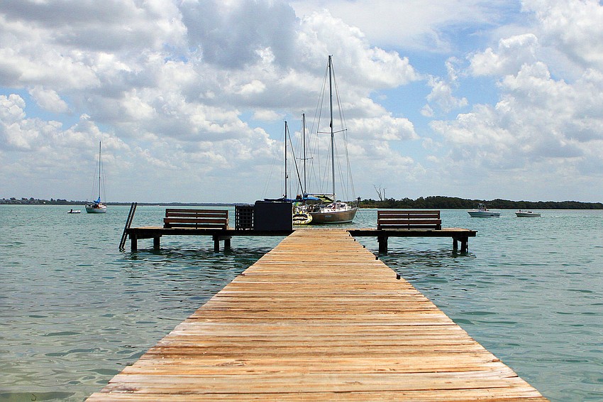 A view of Sarasota Bay from the town dock shows off one of the north endâ€™s assets in April.