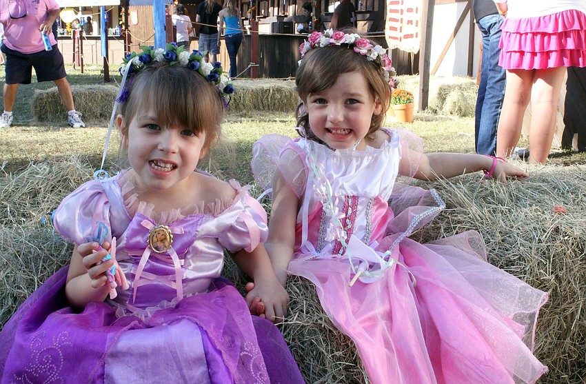 Twins Makayla and Chloe Madison, 3, enjoyed dressing as princesses and meeting fairies.