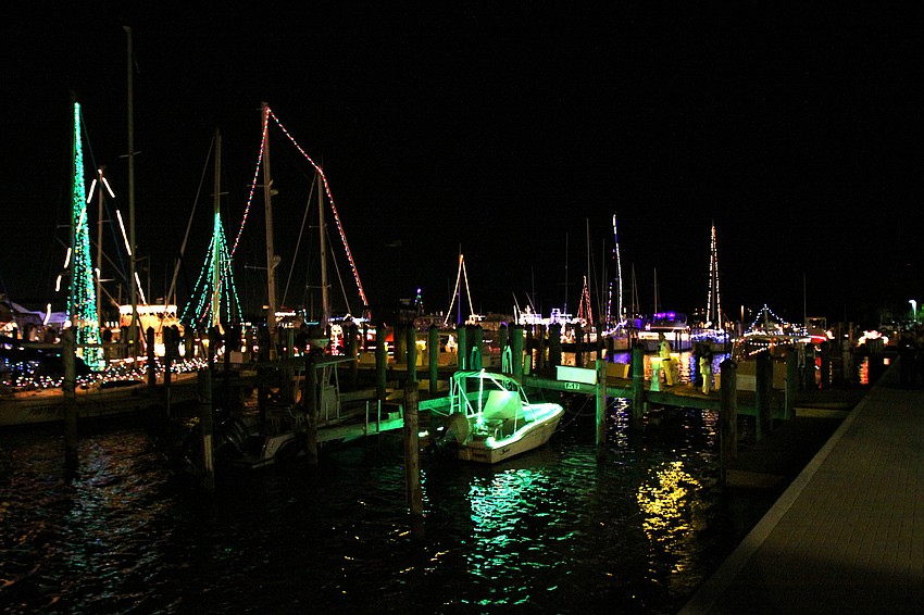 A view of the Sarasota Yacht Club's harbor during the 