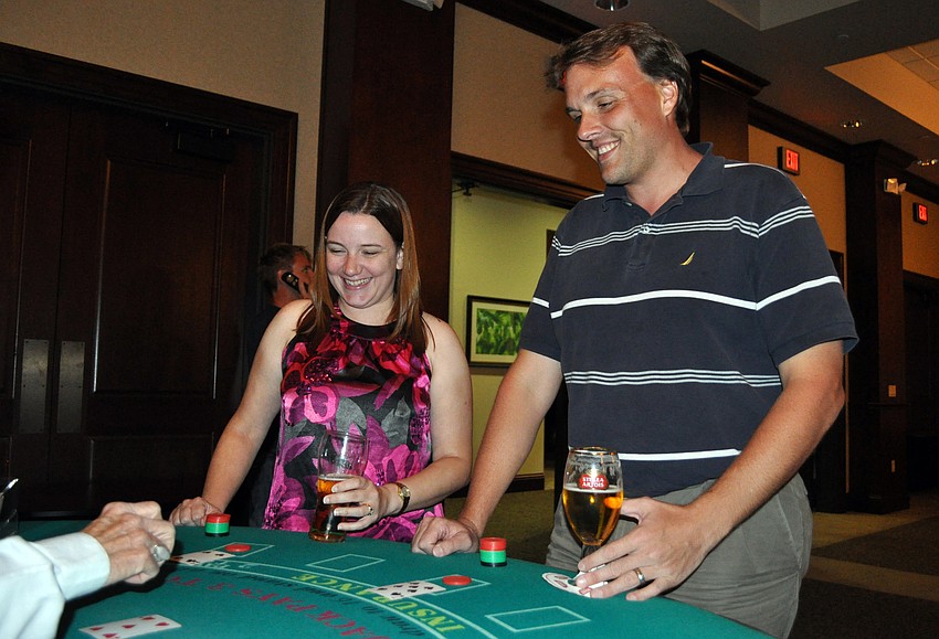 Heather and Eric DeGrave were one of the first coupleâ€™s to hit the casino.