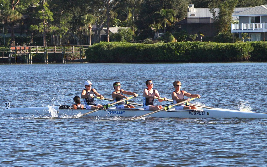 Berkeley Prep BC A came in third in the Mens HS 4+.
