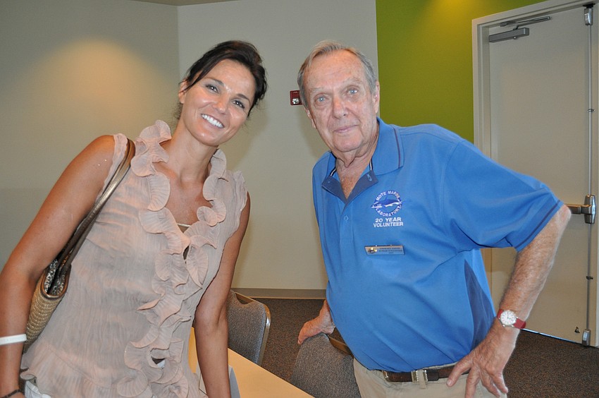 Sherryl Lawton is a potential volunteer for mammal hospitality and Dwight Davis is a current aquarium volunteer.