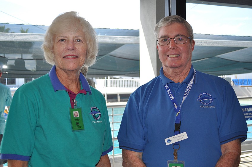Linda Short is a hospitality volunteer and Tom Maxfield is a guide for Mote.